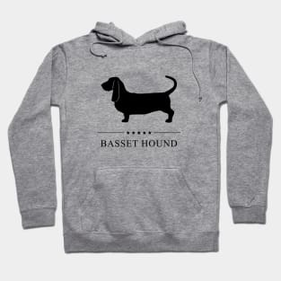 Basset Hound Black Silhouette Hoodie